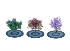 绿色植物卡通手绘树