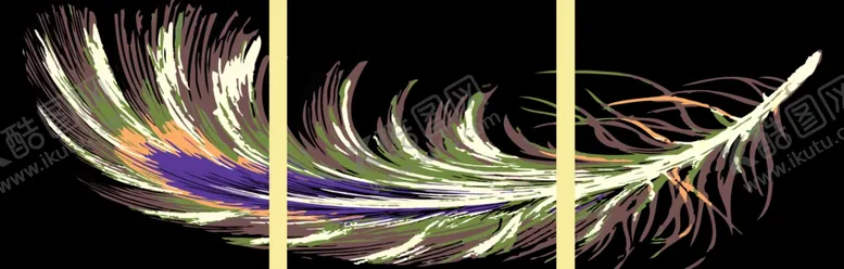 编号：58704905040201119324【酷图网】源文件下载-羽毛三联画