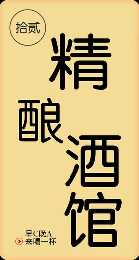 老皮精酿海报宣传单