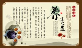 健康养生展架 充值海报水墨海报