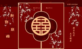 中国传统中式舞台背景