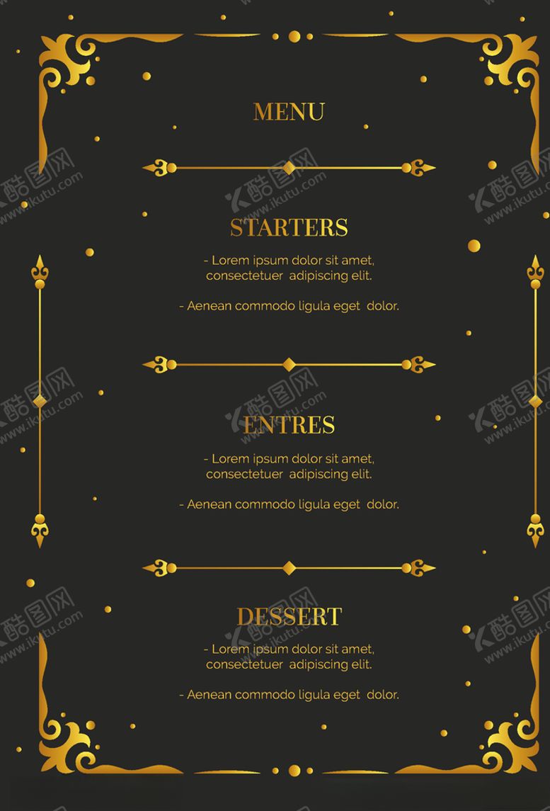 编号：22839506290502125794【酷图网】源文件下载-菜单模板