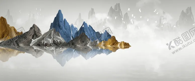 编号：87378912050113369062【酷图网】源文件下载-水墨山水花画