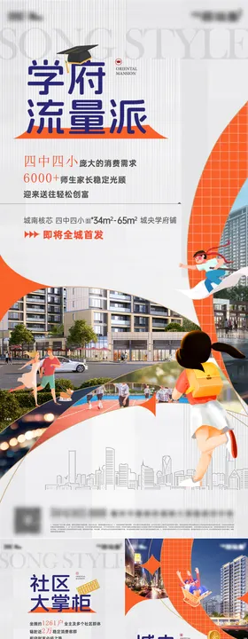 地产水岸学府名校商铺画面