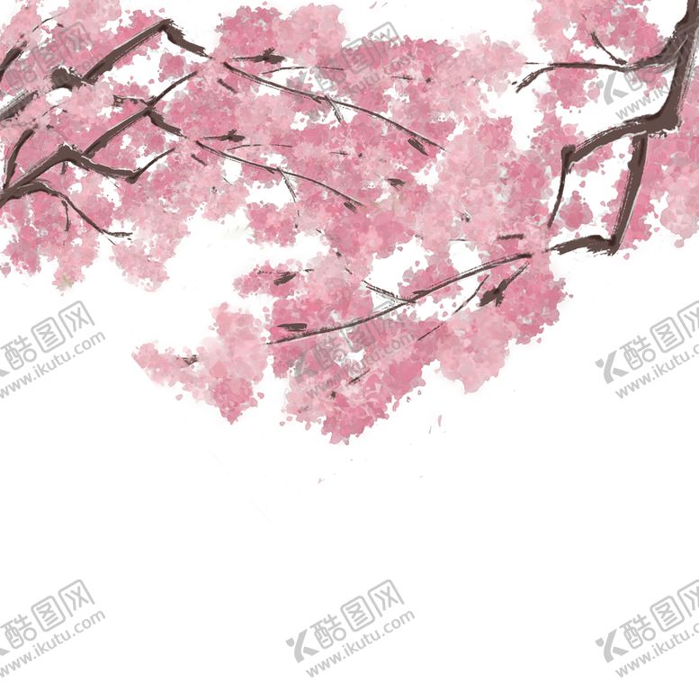 编号：94605709230916003694【酷图网】源文件下载-手绘樱花素材