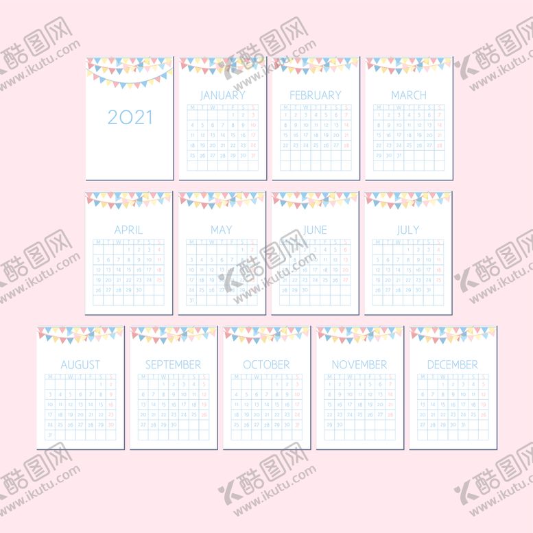 编号：91816410271825067790【酷图网】源文件下载-2021年日历