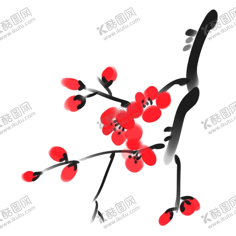 编号：94051010231611268703【酷图网】源文件下载-中国风水墨梅