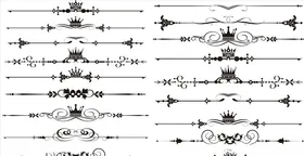 欧式古典花纹花边证书分割线