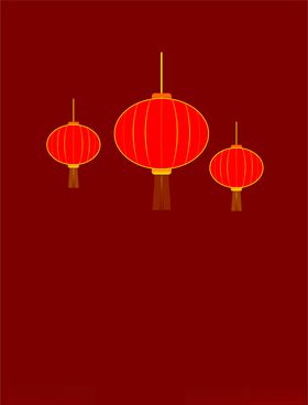 红色喜庆节日灯笼祥云背景