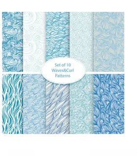 蓝调海洋风纹理纸张集合