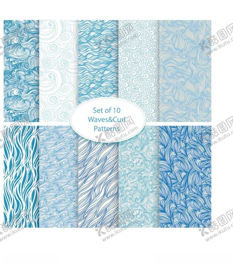 编号：57264311021815019524【酷图网】源文件下载-蓝调海洋风纹理纸张集合