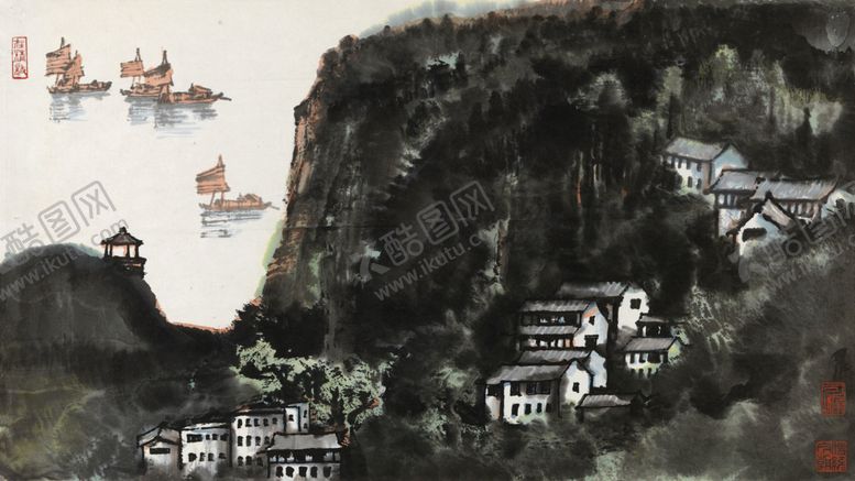 编号：69940402081236042776【酷图网】源文件下载-李可染国画