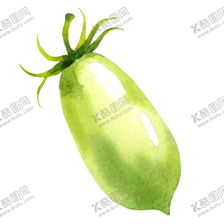 编号：54074710172115596300【酷图网】源文件下载-水彩创意插画水果蔬菜