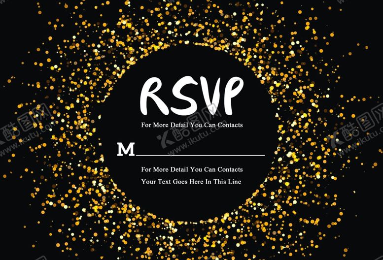 编号：82485109262342568296【酷图网】源文件下载-黑色邀请卡