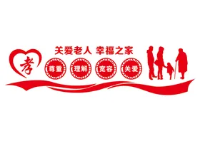 敬老文化墙养院院楼梯关爱人养院展板