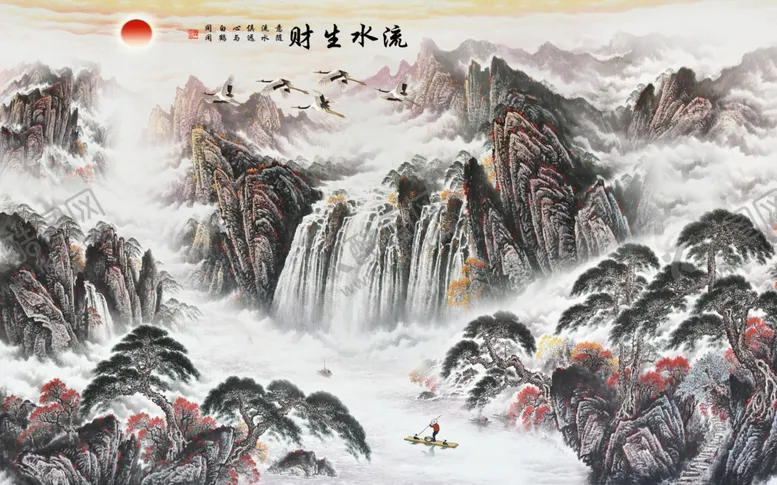 编号：19387107051410301556【酷图网】源文件下载-中堂画山水山水中堂画中堂画