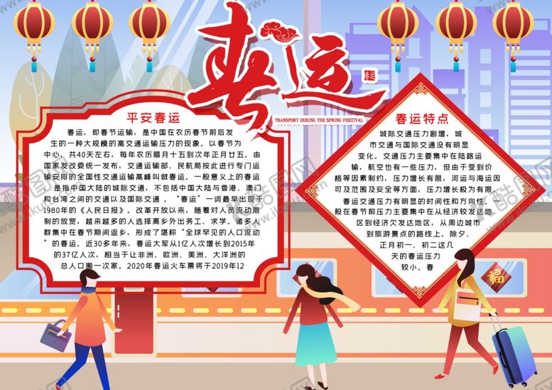 编号：66723410051125427413【酷图网】源文件下载-春运小报