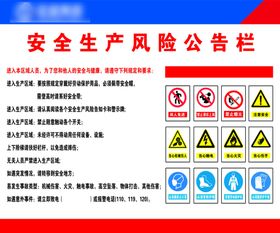 矿山安全生产风险公告栏