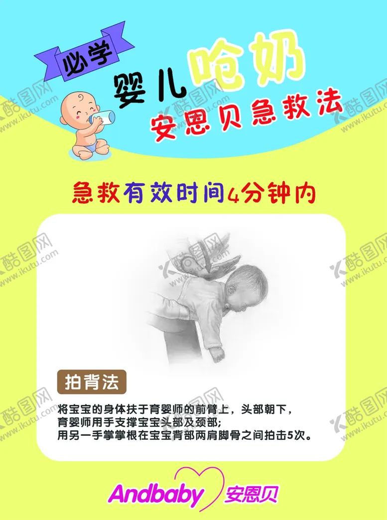 编号：91309407011838001279【酷图网】源文件下载-宝妈必学婴儿呛奶急救法宣传海报