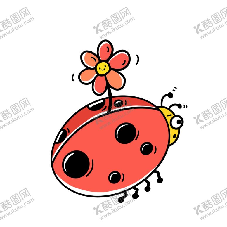 编号：30548509291611285445【酷图网】源文件下载-手绘可爱瓢虫