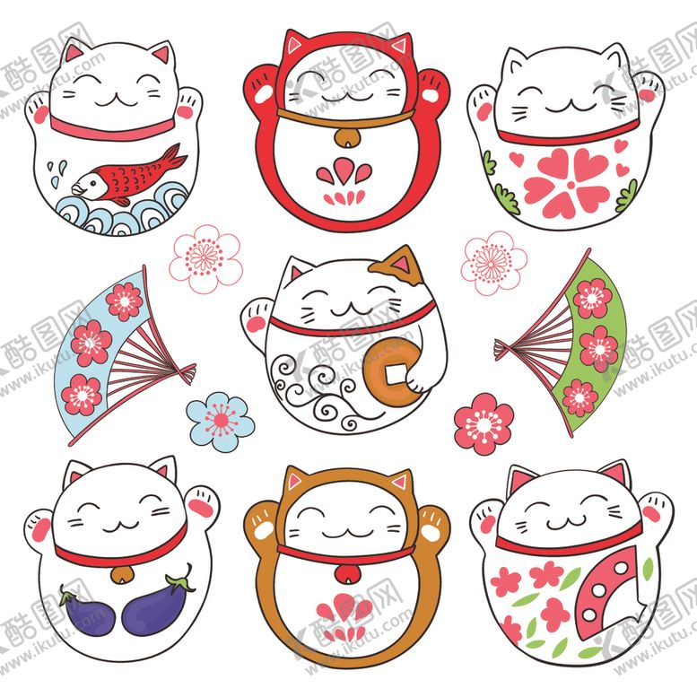 编号：72960901291336027924【酷图网】源文件下载-招财猫元素
