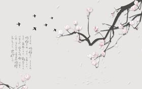 花鸟画背景墙