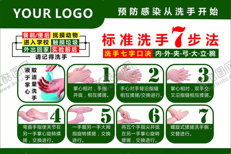编号：90464902260339366680【酷图网】源文件下载-洗手7步法