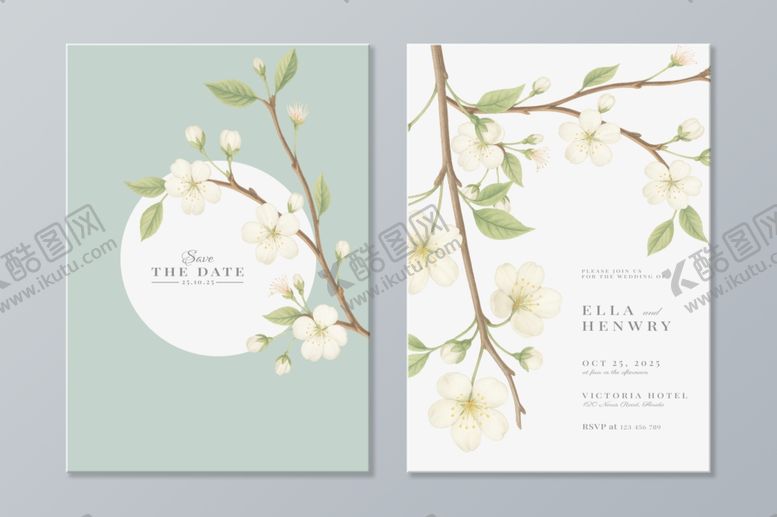 编号：76802809220018031045【酷图网】源文件下载-清新花卉主题卡片设计