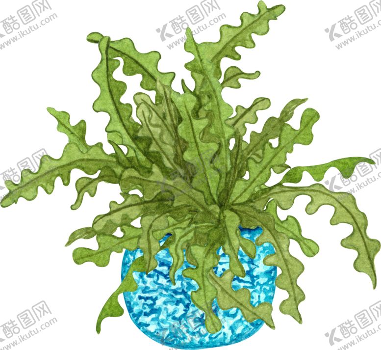 编号：50505506162231272243【酷图网】源文件下载-水彩盆栽