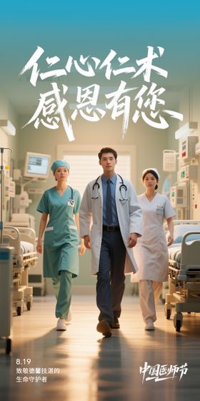 中国医师节海报设计公历日生宣传