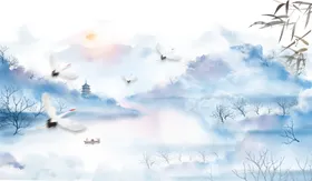 古典传统素材矢量底纹手绘