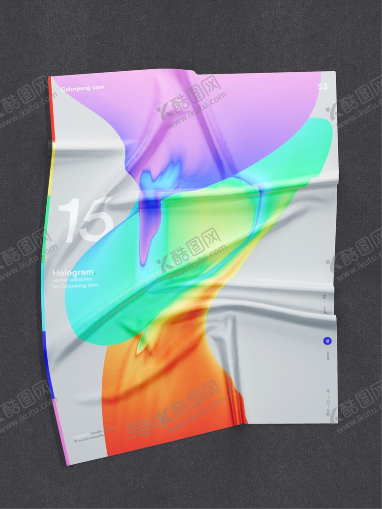 编号：65504709241839486624【酷图网】源文件下载-高清褶皱海报样vi机图片