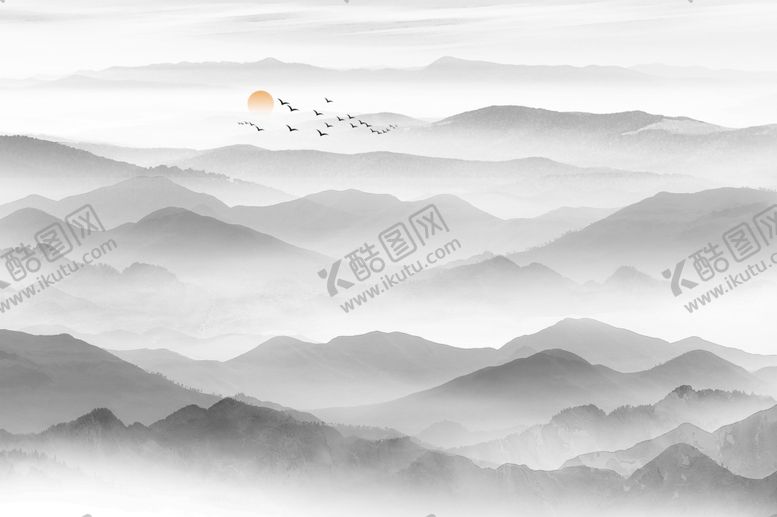 编号：20569509260555378232【酷图网】源文件下载-水墨山水画