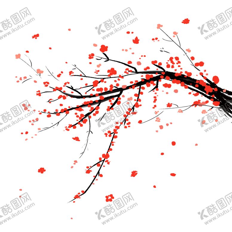 编号：89159410250440252073【酷图网】源文件下载-中国风水墨梅