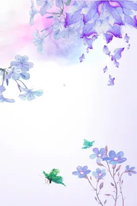 水彩花卉乱插画植物