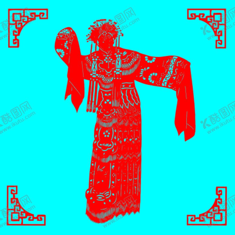 编号：48351709171524378916【酷图网】源文件下载-女子剪纸