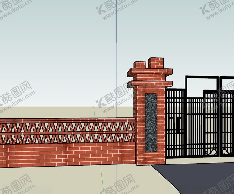 编号：70826409201730535838【酷图网】源文件下载-乡村庭院围墙模型