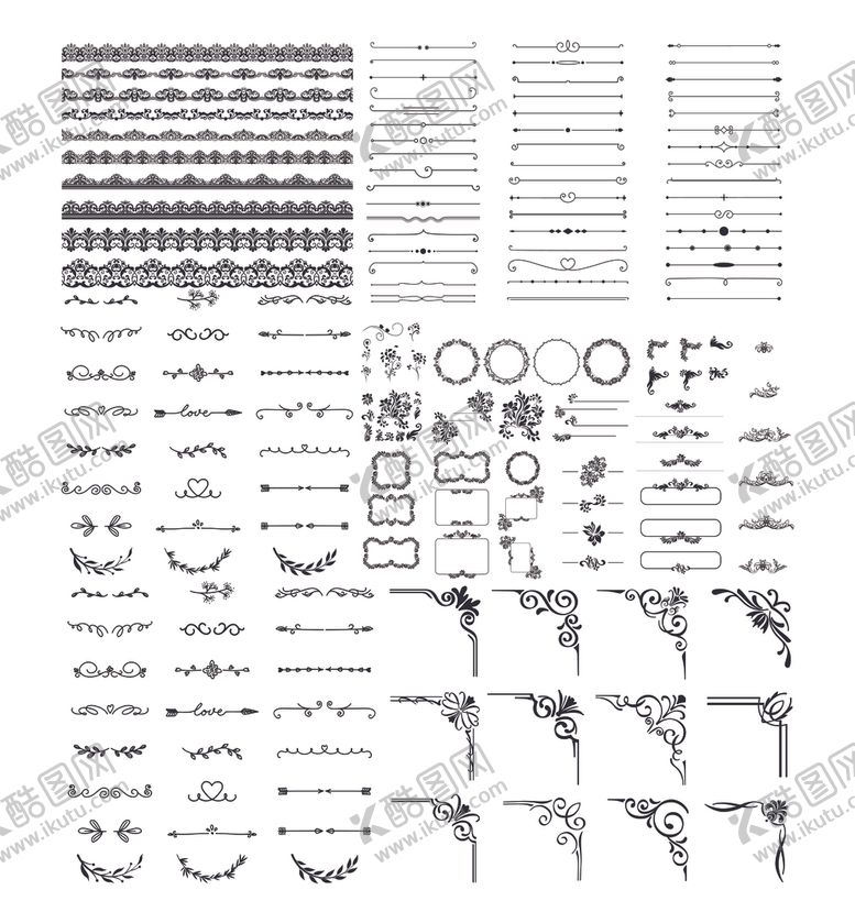 编号：88600711020124039633【酷图网】源文件下载-复古花边花纹