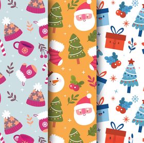 多彩圣诞图案素材集合