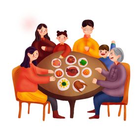 一家人团圆素材