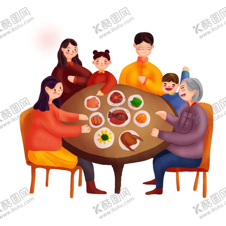 编号：19789302141707424877【酷图网】源文件下载-一家人团圆素材