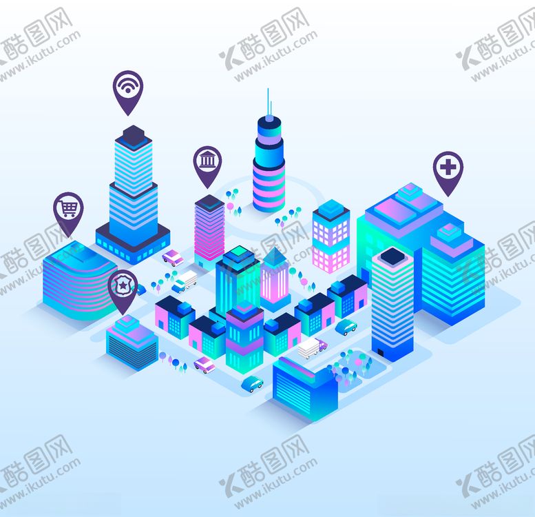 编号：52462205052358063419【酷图网】源文件下载-等距视角插画