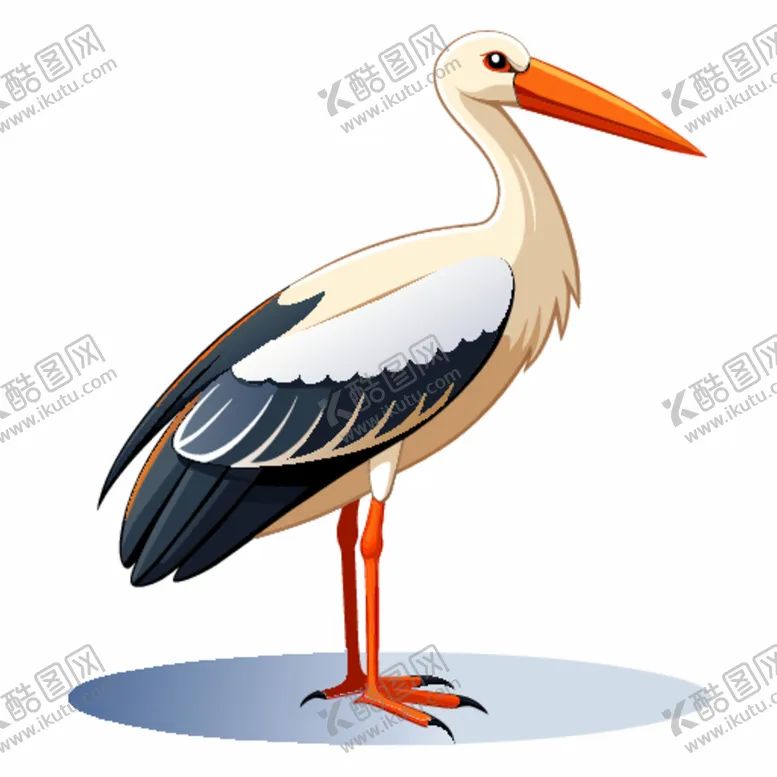 编号：87184501270146164018【酷图网】源文件下载-拟真风格白鹳