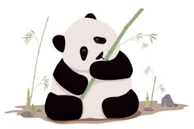 卡通熊猫