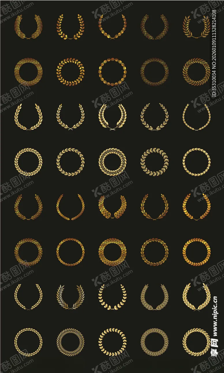 编号：60366504071427542203【酷图网】源文件下载-地产金箔橄榄枝图案背景