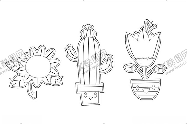 编号：73442509140535123621【酷图网】源文件下载-卡通可爱仙人掌仙人树仙人球向日