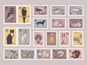 可爱猫咪插画集合