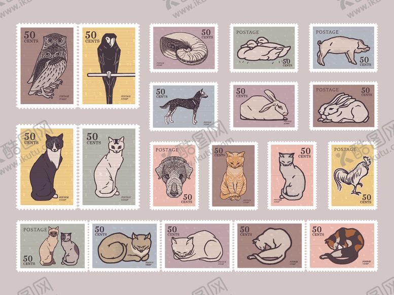 编号：69597710270525525755【酷图网】源文件下载-可爱猫咪插画集合