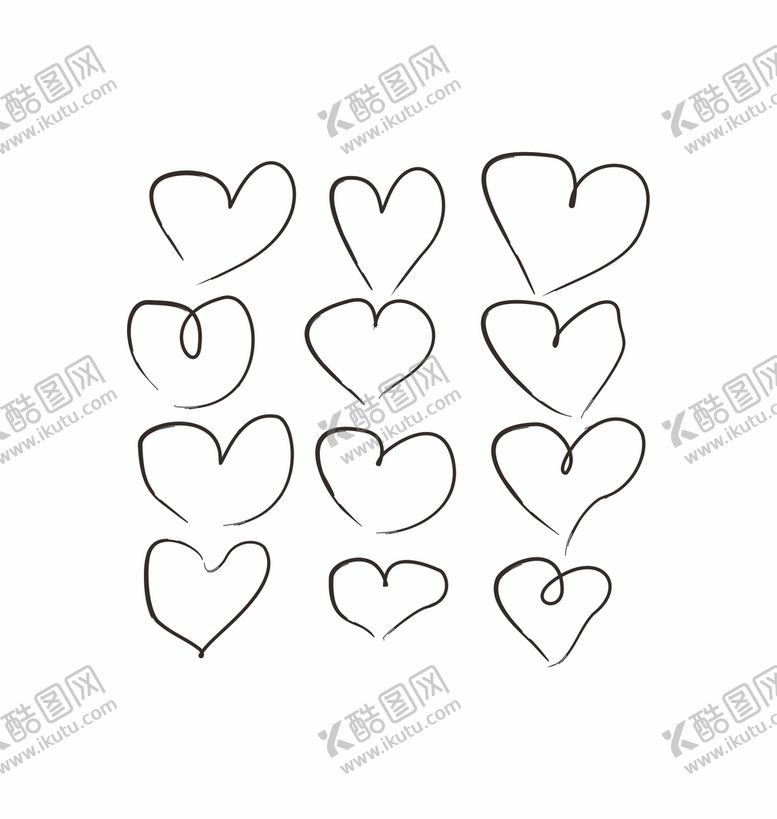 编号：16027809281424237290【酷图网】源文件下载-手绘爱心