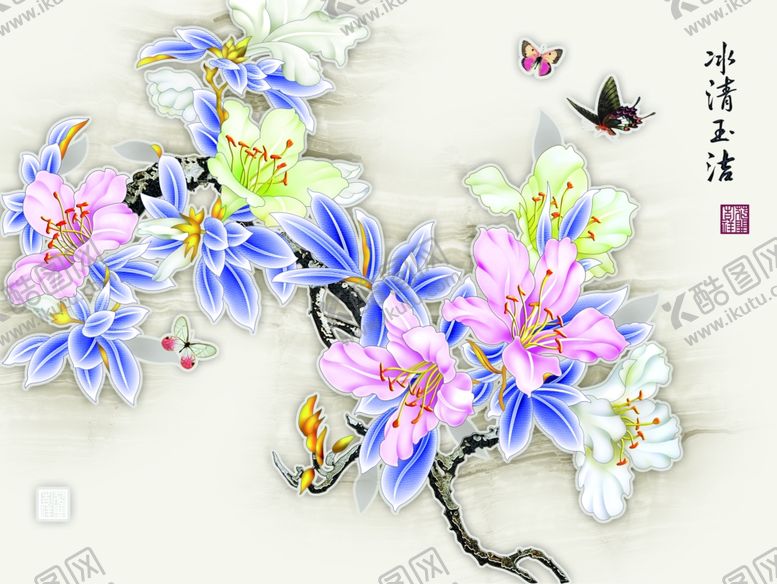 编号：50095905150601042755【酷图网】源文件下载-花卉背景墙